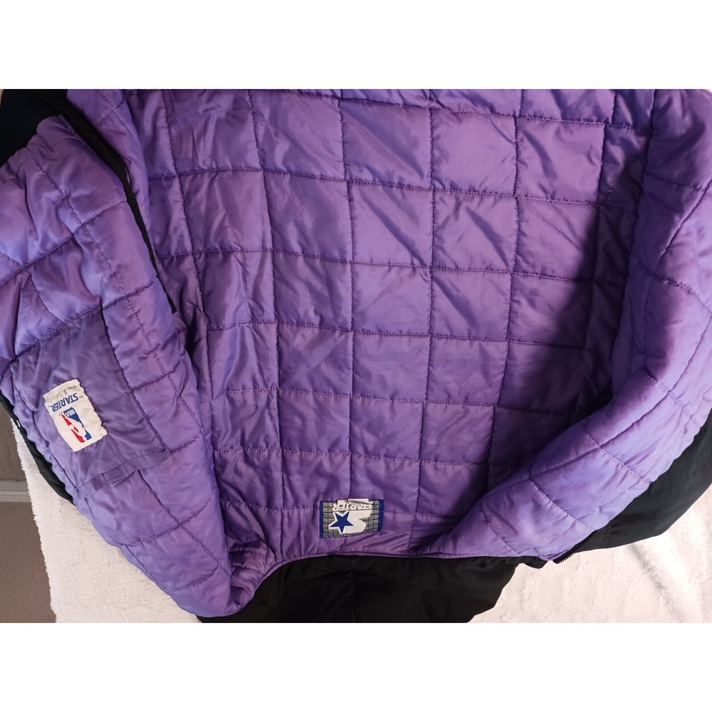 Vintage Los Angeles Lakers Jacket Mens Large Black Purple Starter *Read Descrip. - Picture 15 of 16